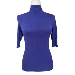 Express Knit Turtleneck Short-Sleeve with Buttons size XS Women's
